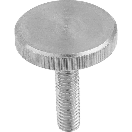 Thumb Screw, M3 Thread Size, Bright Stainless Steel, 4.5 Mm Head Ht, 10 Mm Lg